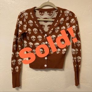 Modcloth Skull Cardigan